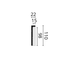 Abdeckleiste CBC2 1 x 2 m 22 x 110 mm