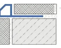 Abschlussprofil Dural Duraplus Diamond 10 mm Länge 250 cm Alu pulverbeschichtet sand