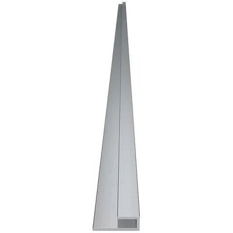 Abschlussprofil für Duschrückwände 3mm, Silver Matt