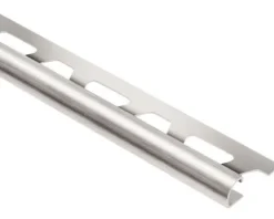 Abschlussprofil Schlüter-Rondec-E, 10mm Länge 250 cm Edelstahl gebürstet