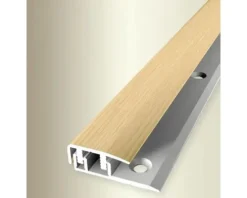 Abschlusssprofil 577H Alu mit Holzdekor H30 Eiche hell 90 cm