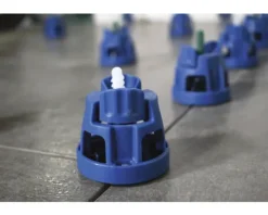 Akkit Nivelliersystem Gewindelaschen für Drehzylinder 1,5 mm Fugenabstand grau Pack = 100 St