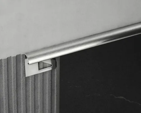 Akkit Rundprofil Edelstahl gebürstet 300 cm x 10 mm