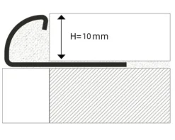 Akkit Rundprofil Edelstahl gebürstet 300 cm x 10 mm