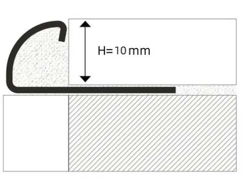 Akkit Rundprofil Edelstahl gebürstet 300 cm x 10 mm