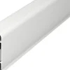 Alu-Clip-Sockelleiste silber mit Kabelführung inkl. 6 Clips 60 mm, Länge: 250 cm