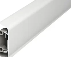Alu-Clip-Sockelleiste silber mit Kabelführung inkl. 6 Clips 60 mm, Länge: 250 cm
