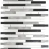 Aluminiummosaik grau/schwarz/silber 29,8x33,8 cm