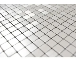 Aluminiummosaik selbstklebend Quadrat Alu Silver Silk brushed