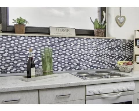 Aluminiummosaik XAM 431 mix schwarz/silber