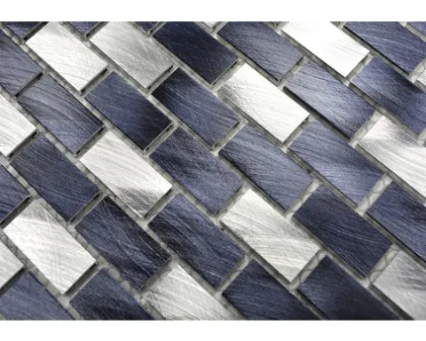 Aluminiummosaik XAM 431 mix schwarz/silber