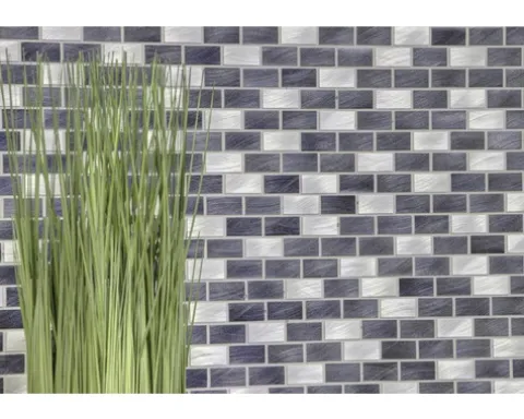 Aluminiummosaik XAM 431 mix schwarz/silber