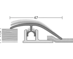 Anpassungsprofil PROFI-TEC MASTER Alu silber 47x900mm