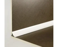 Anschlussprofil T-Cove Aluminium weiß 250 cm Höhe 12 mm
