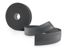 Antirutsch Übergangsprofil - 70 mm, PVC Übergangsleiste, Bodenprofil für Innenbereich, Flexibel, Flach - 1 Meter, Dunkelgrau