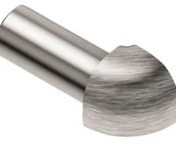 Aussenecke 90° Schlüter-RONDEC-EB/ED, 11mm, Imitat Metall-Druckguss gebürstet, 1 Stück