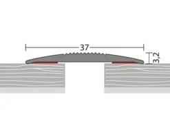 Übergangsprofil Alu selbstklebend bronze 270 cm