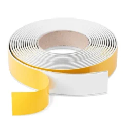 Übergangsprofil Selbstklebend 35 mm - PVC Abdeckleiste, Übergangsleiste für Türschwellen - 5 Meter, Weiß