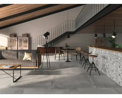 Bodenfliese Argenta Laurent concrete grau 60x60cm Betonoptik Fliese rektifiziert