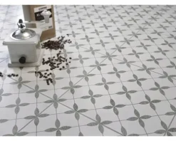 Bodenfliese Meissen Patchwork Clover grey Pattern29,8x29,8cm matt