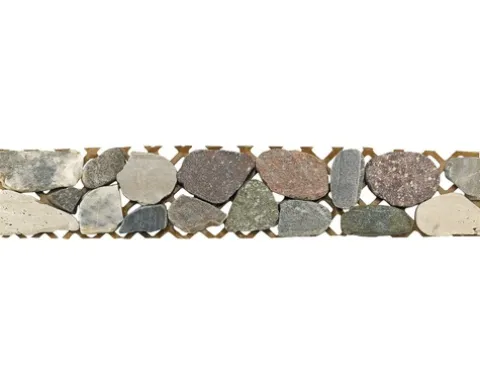Bordüre Flusskiesel grau 5x30 cm