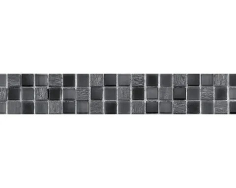 Bordüre Glas-Naturstein anthracite mix