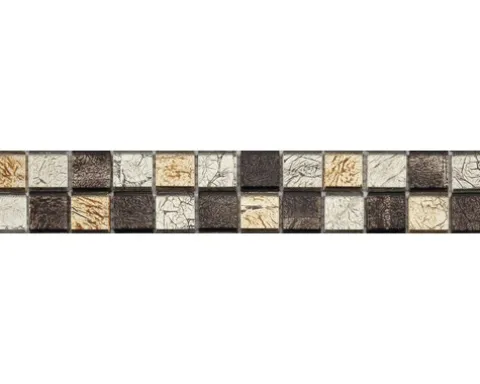 Bordüre Glas 2,3x2,3 cm brown mix