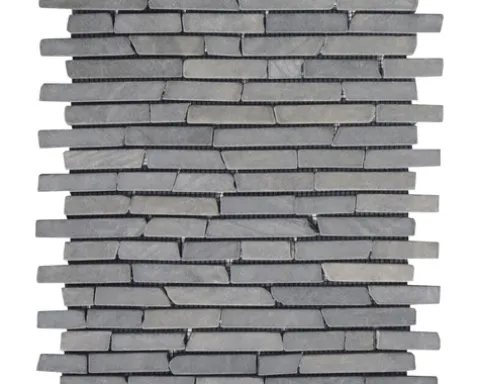 Bruchmosaik Slim Brick graphit tumbled