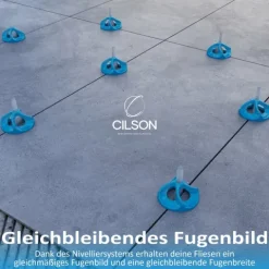 CILSON Tornado, 101TRND015, Art.-Nr. 1560015, Gewindelasche für 1,5 mm Fugenabstand, 100 Stück, Fliesenstärke bis 18 mm, Fliesen Nivelliersystem