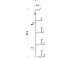 Clik-Fix 17 Montageschiene PVC weiß 19x81,5x2400 mm