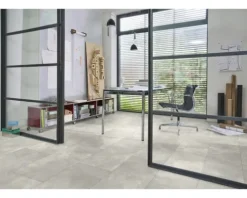 Designboden Modular ONE Beton hellgrau Fliese Klickverbindung 853 x 400 x 8 mm