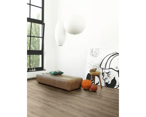 Designboden Modular ONE Eiche Pure perlgrau Landhausdiele Klickverbindung 1285 x 194 x 8,0 mm