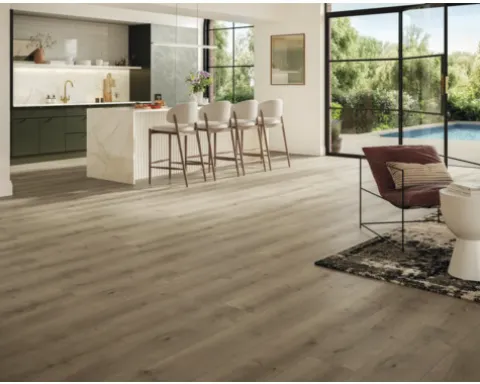 Designboden Modular ONE Eiche Pure perlgrau Langdiele Landhausdiele Klickverbindung 2200 x 235 x 8,0 mm