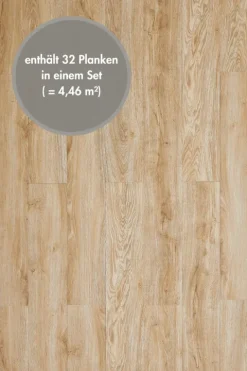 Designboden selbstklebend Designplanke 15,24 cm x 91,44 cm in Eichenoptik Hell