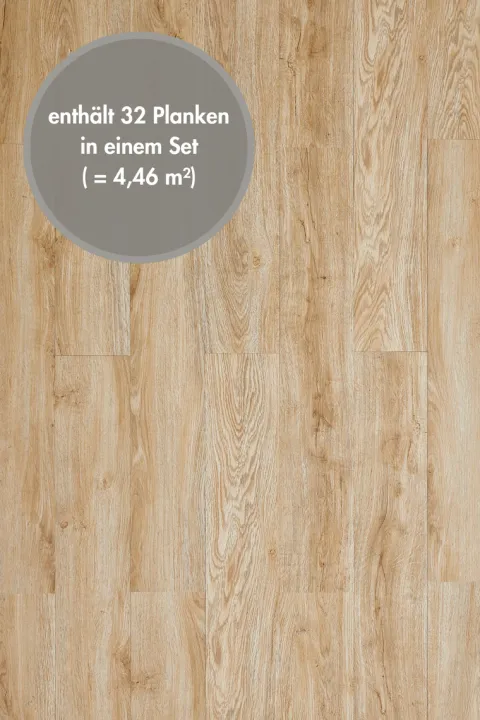 Designboden selbstklebend Designplanke 15,24 cm x 91,44 cm in Eichenoptik Hell