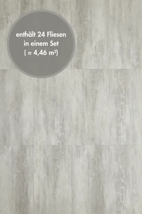 Designboden selbstklebende Designfliesen 30,48 cm x 60,96 cm in Betonoptik Grau