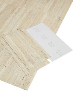 Designboden selbstklebende Designfliesen 30,48 cm x 60,96 cm in Marmoroptik Beige