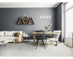 Designboden Vinylboden Fliese grau Fold-Down 980 x 490 x 4,5 mm