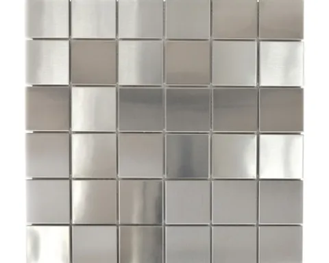 Edelstahlmosaik XCE 48D silber 29,8x29,8 cm