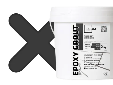 Epoxidharzmörtel zum Füllen von Fugen - Anthrazit - 3Kg