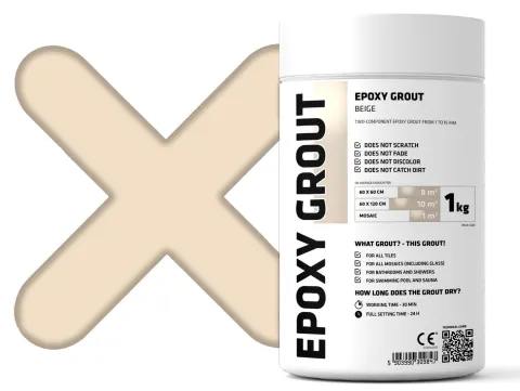 Epoxidharzmörtel zum Füllen von Fugen - Beige - 1Kg
