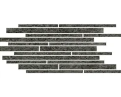Feinsteinzeug Dekorfliese Discovery Carbon Muretto 30 x 60 cm