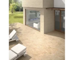 Feinsteinzeug Dekorfliese Quarzite Arena 32 x 62,5 x 0,9 cm