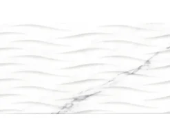 Feinsteinzeug Dekorfliese Verona blanco 32 x 62,5 cm gewellt