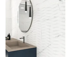 Feinsteinzeug Dekorfliese Verona blanco 32 x 62,5 cm gewellt