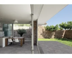 Feinsteinzeug Terrassenplatte Arrow anthrazit rektifizierte Kante 60 cm x 60 cm x 3 cm