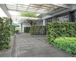 Feinsteinzeug Terrassenplatte Cortina Plus Grey rektifizierte Kante 60 cm x 60 cm x 2 cm