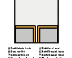 Feinsteinzeug Terrassenplatte Smartgrip Kante Marmor rektifizierte Kante 60 cm x 60 cm x 2 cm