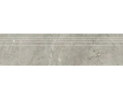 Feinsteinzeug Treppenstufe Anden 29,5 x 120 x 0,9 cm Natural poliert grau