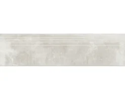 Feinsteinzeug Treppenstufe Greenwich perla matt grau 29,5x120 cm Betonoptik Treppenfliese